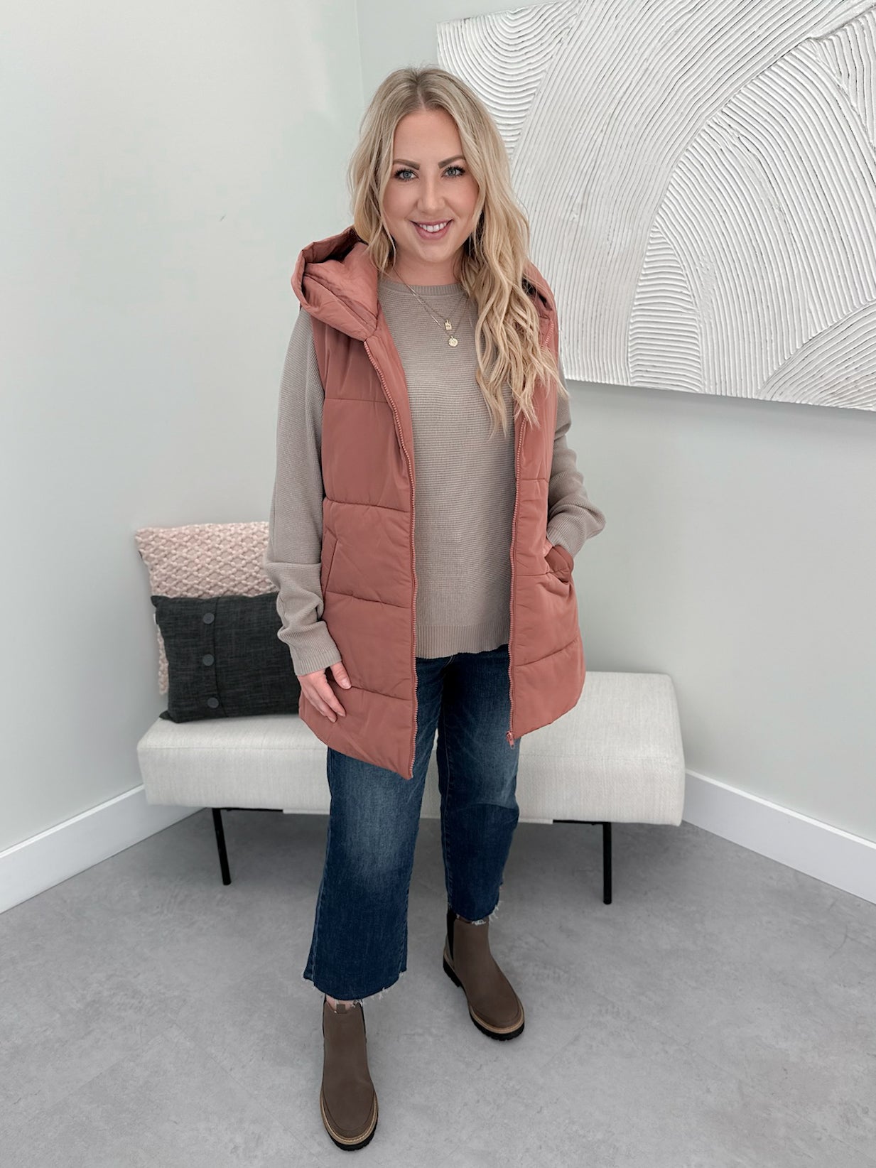 Tatum Vest in Marsala - Small