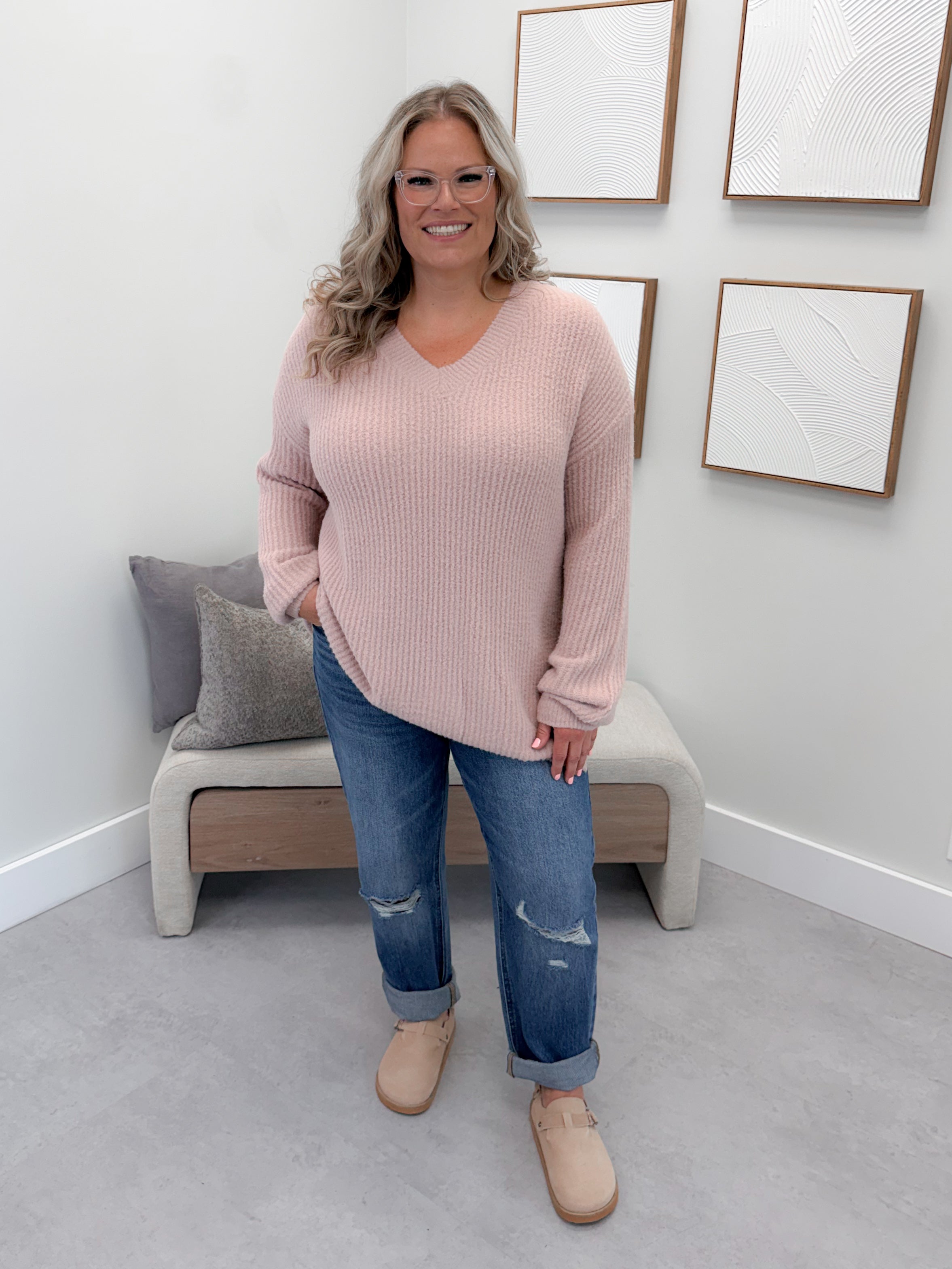 Lizzie Sweater in Mauve