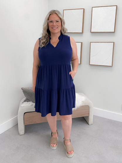 Sunkissed Dress in Navy