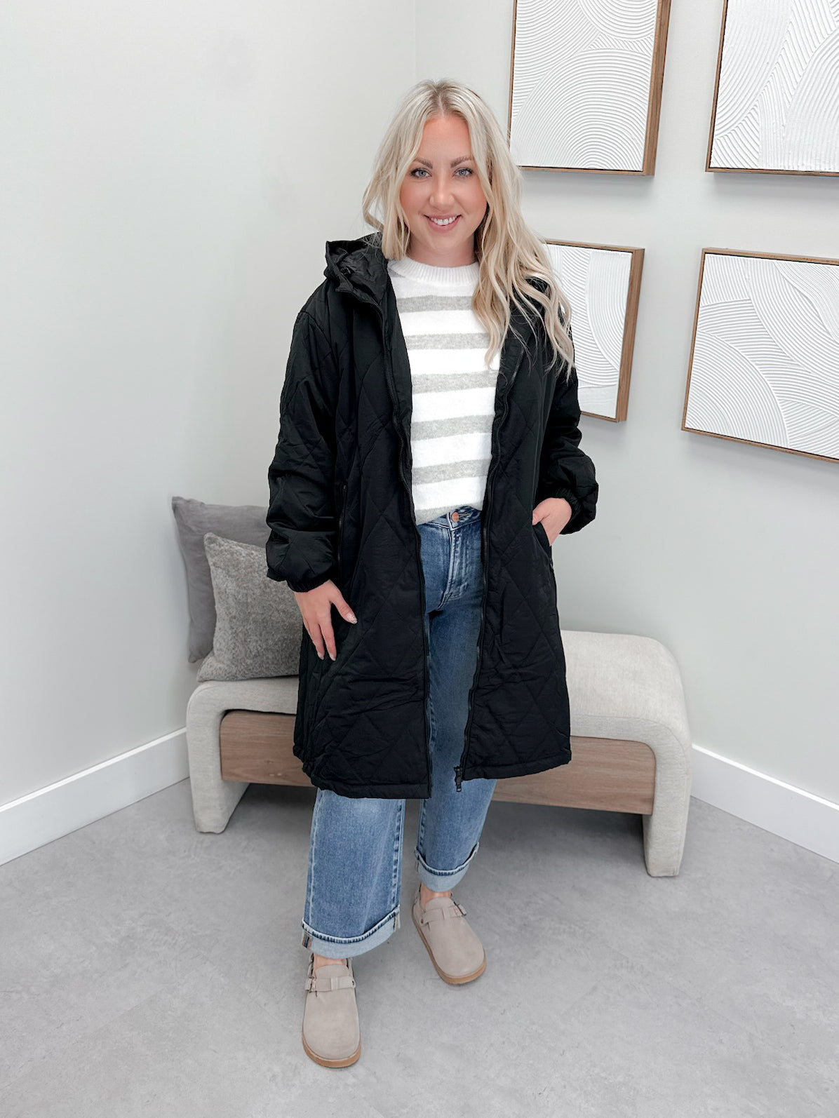 Meadow Quilted Jacket in Black
