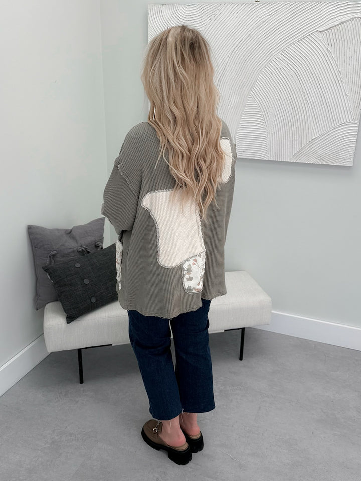 Bowen Cardigan in Olive by Pol