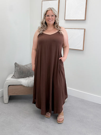 Cosmo Dress in Brown