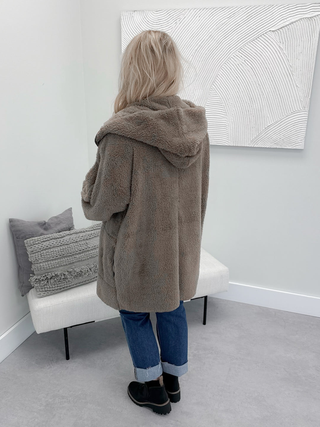 Harlyn Teddy Coatigan in Ash
