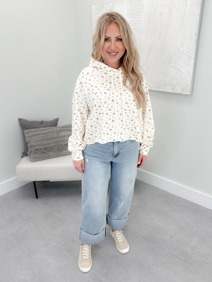 Peony Hoodie in Cream