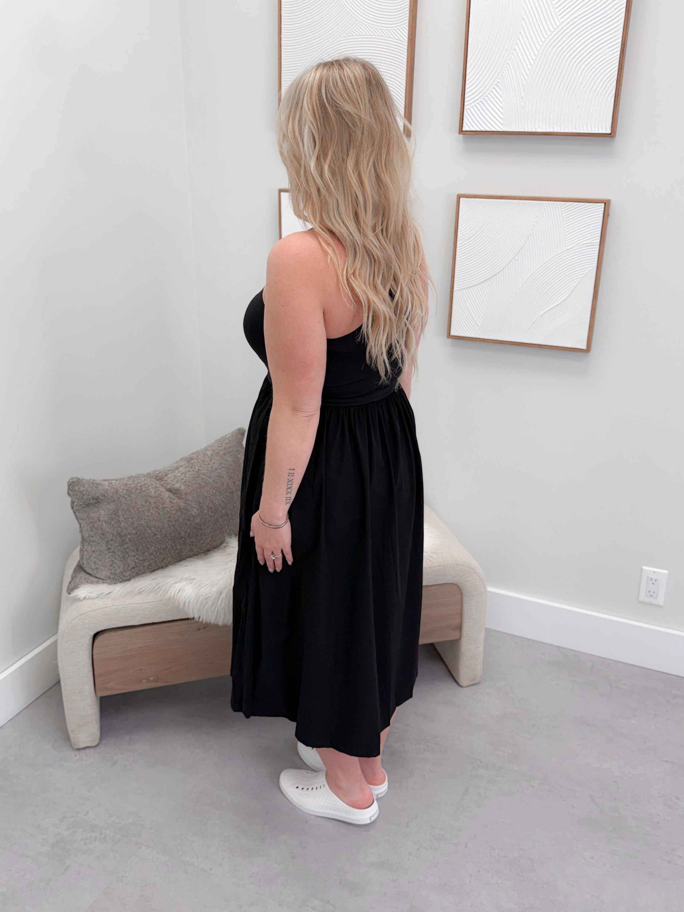 Everyday Active Tank Dress in Black