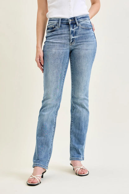 Elliot Bootcut Mid Rise Jeans by Judy Blue ( Long )