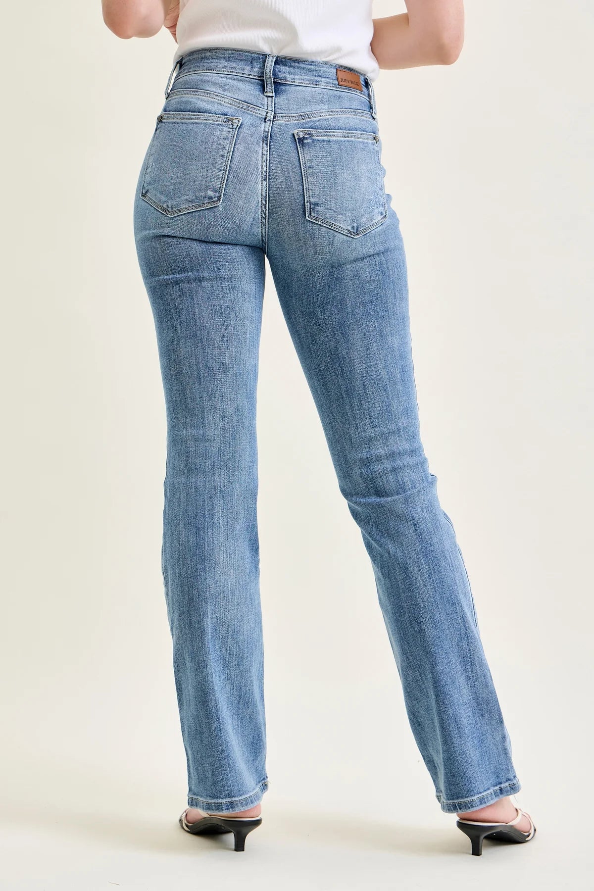 Elliot Bootcut Mid Rise Jeans by Judy Blue ( Long )