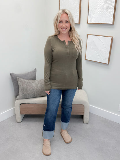 Georgia Long Sleeve in Olive