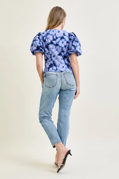 Brea Slim Fit  Mid Rise Jeans by Judy Blue ( Back Cell Phone Pocket )