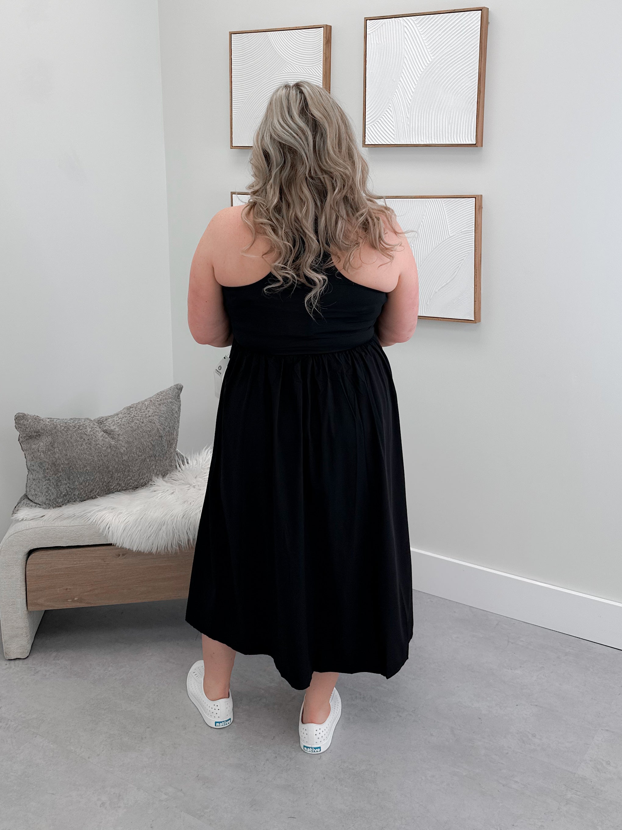 Everyday Active Tank Dress in Black