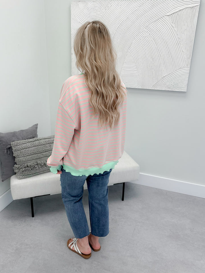 Donna Pullover in Pink/Mint