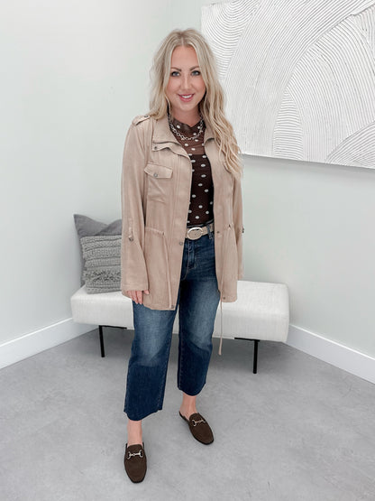 Mallory Jacket in Taupe