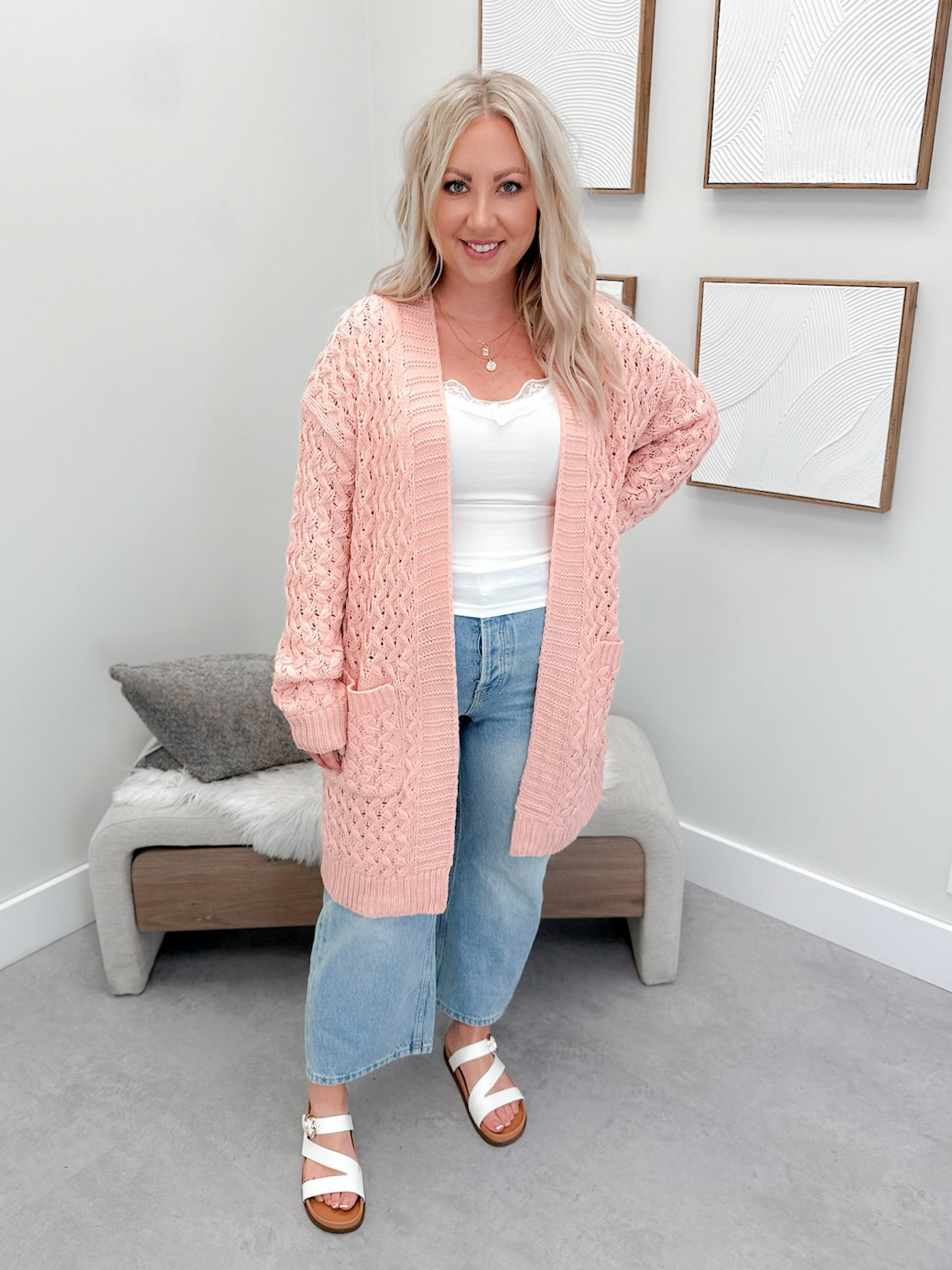 Ricci Cardigan in Blush