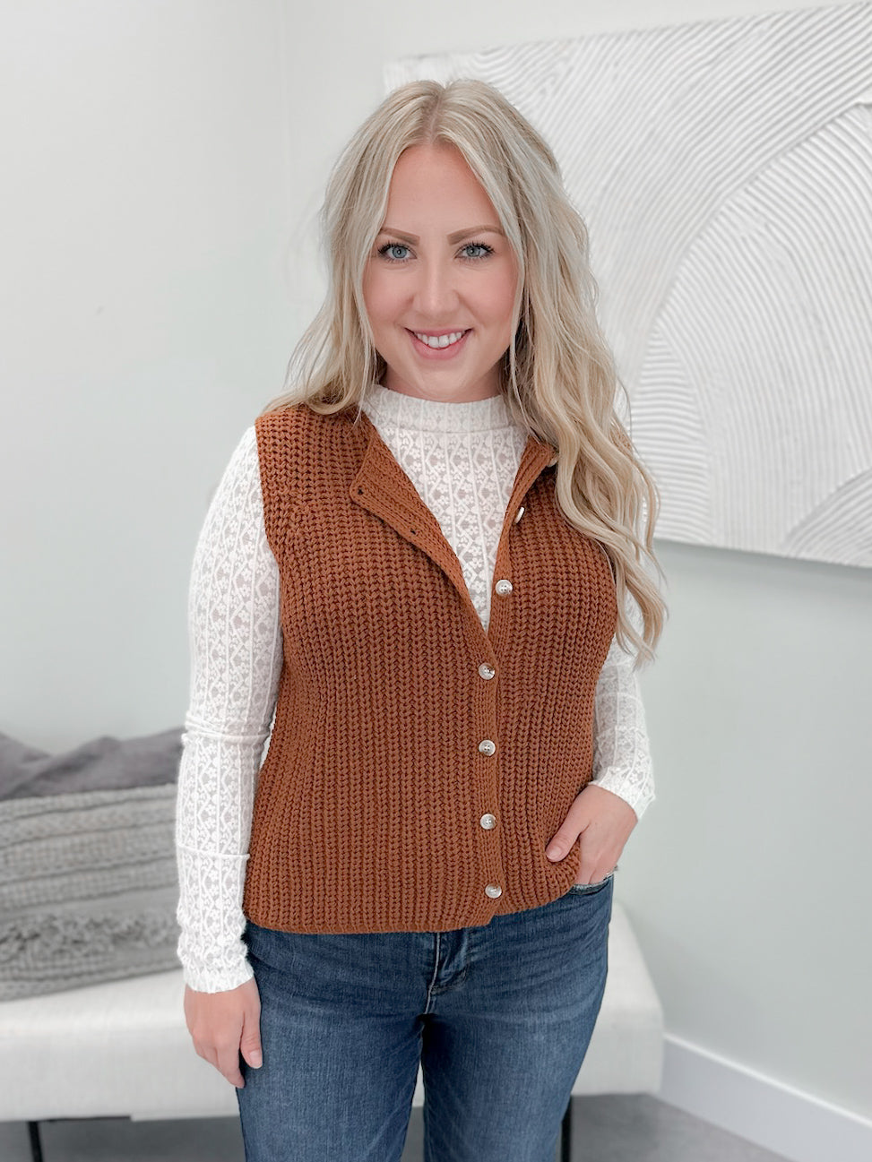 Shay Sweater in Brick