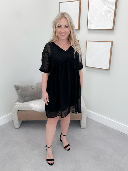 Midge Dress in Dot Black