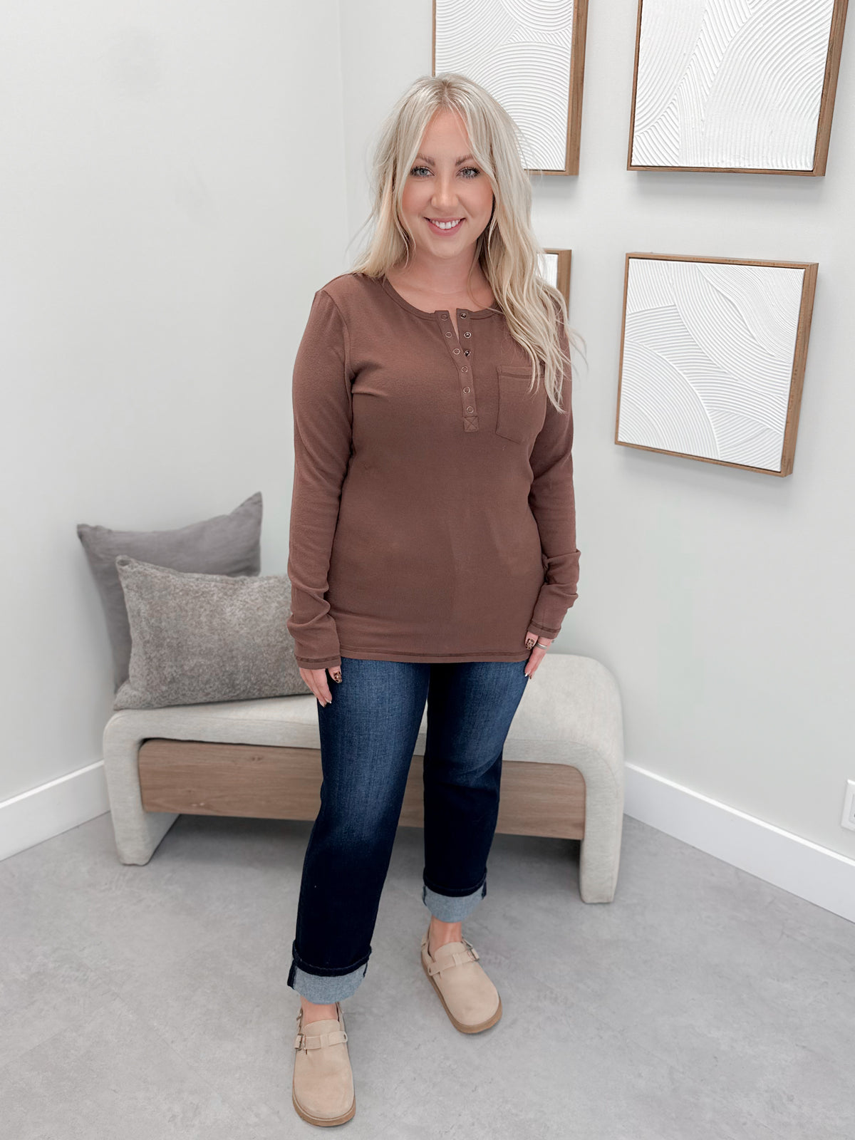 Georgia Long Sleeve in Brown