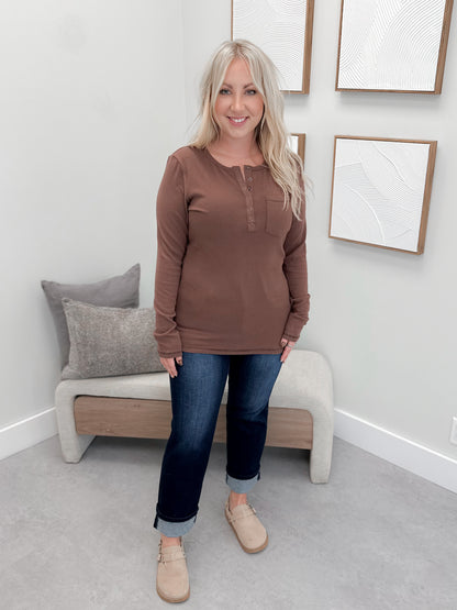 Georgia Long Sleeve in Brown