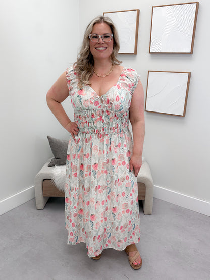 Tulips Dress in Rose