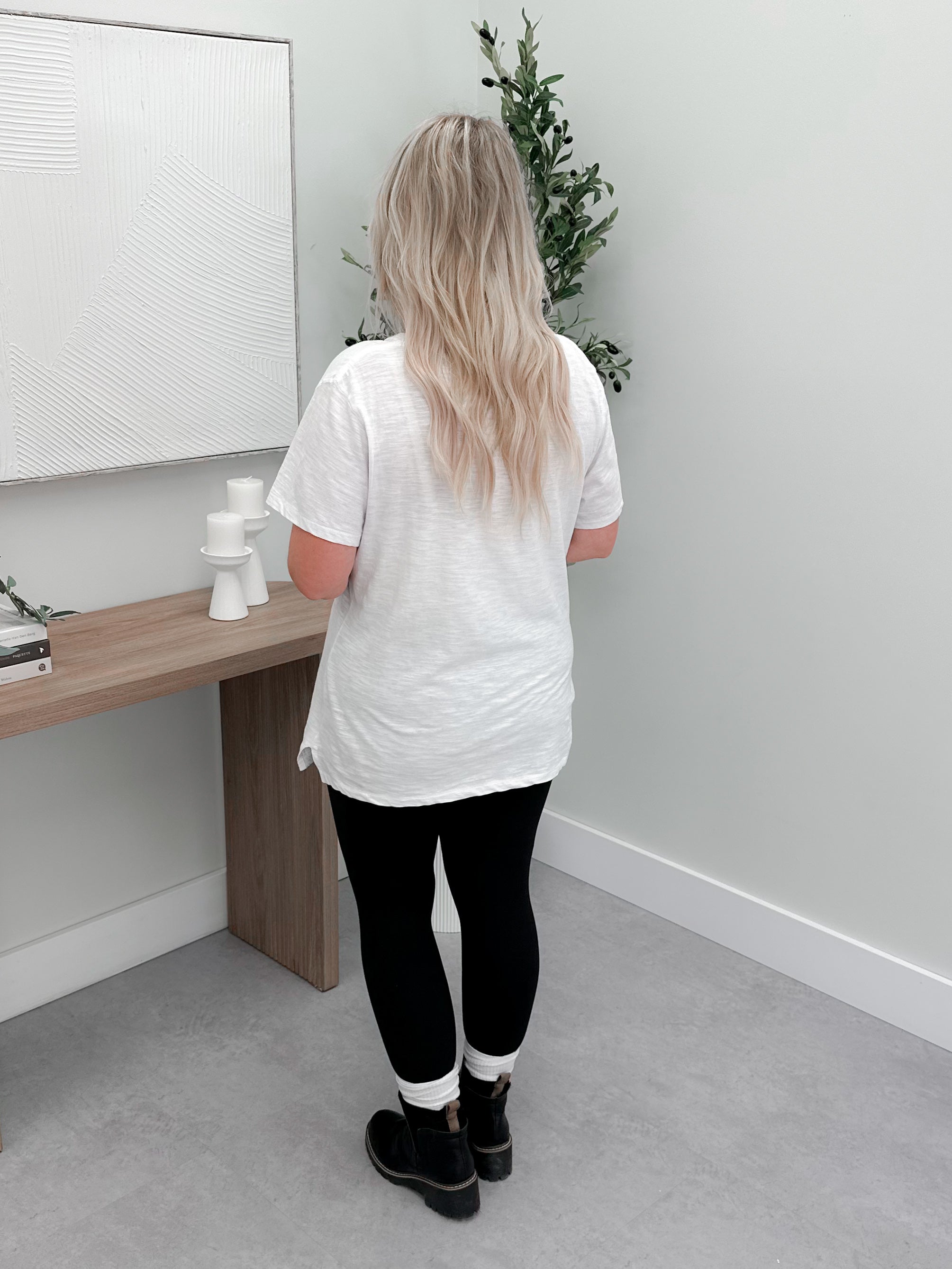 Heart Stamp 209 Collaboration Tee in White