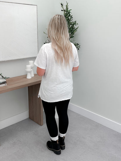 Heart Stamp 209 Collaboration Tee in White