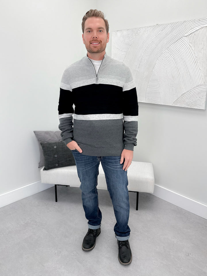 Mens Cosmo Sweater in Grey