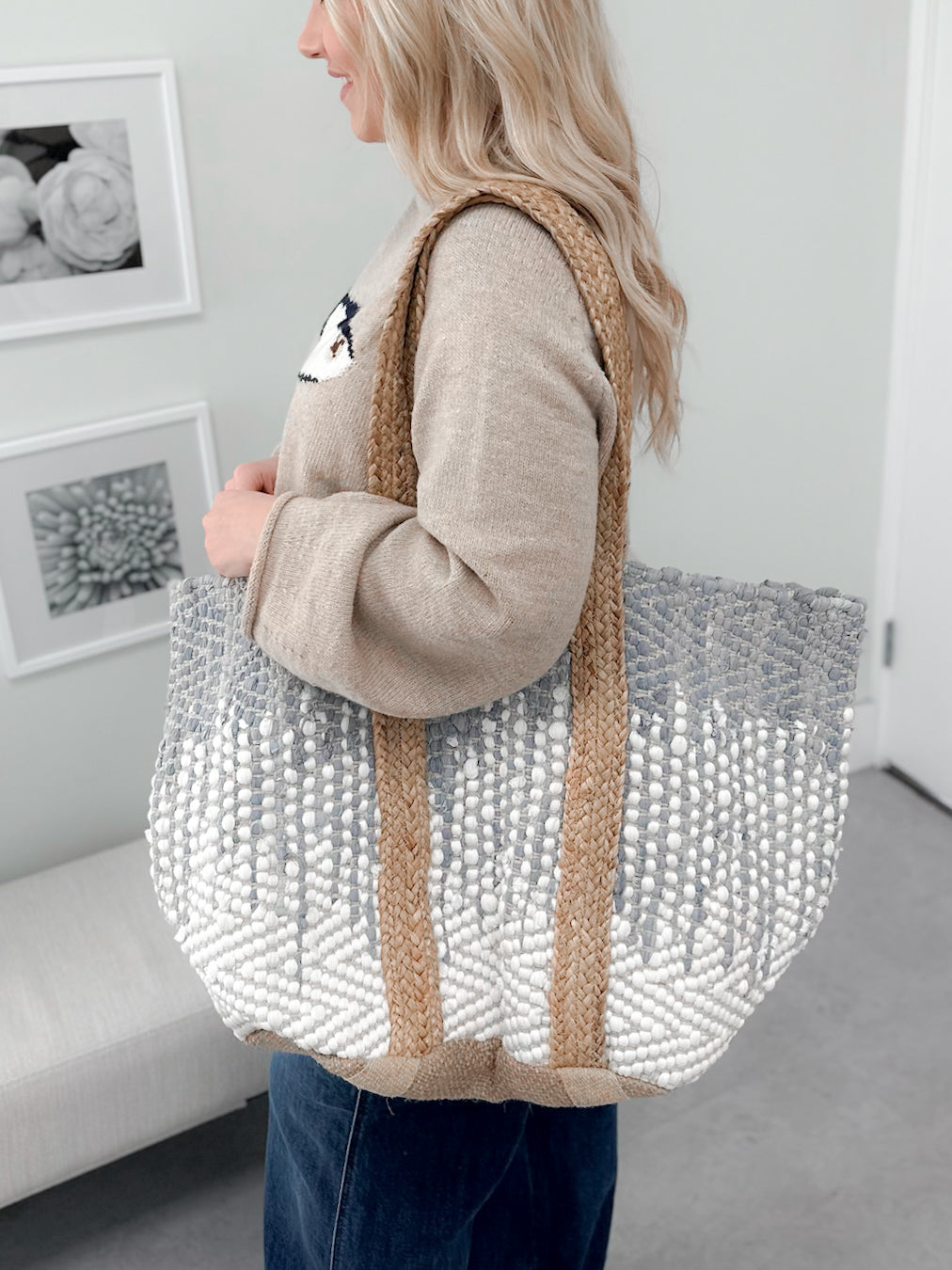 Beach Day Carpet Bag in Sky