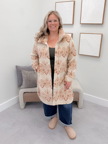 Sonoma Fleece Jacket in Aztec Creme Brûlée