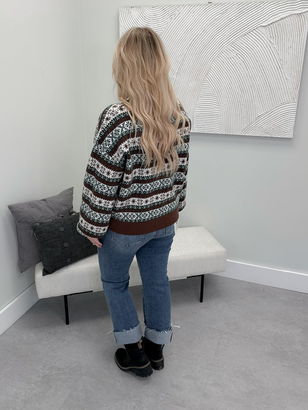 Blitzen Cardigan in Brown