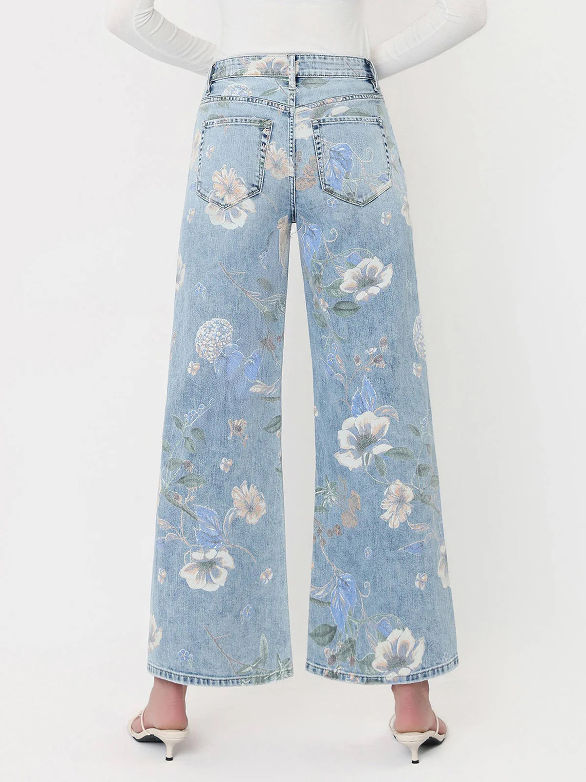Isabelle Vintage Flare Jeans in Washed Floral