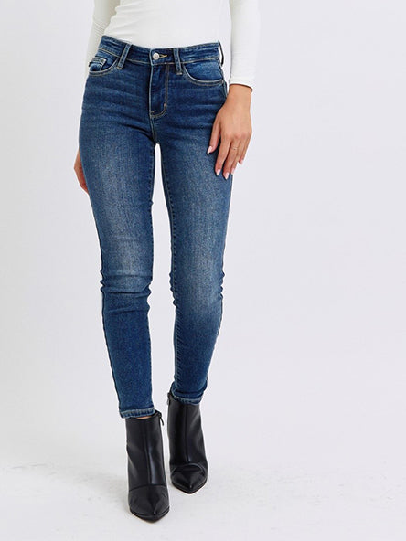 Thermal Mid Rise Skinny Jean by Judy Blue