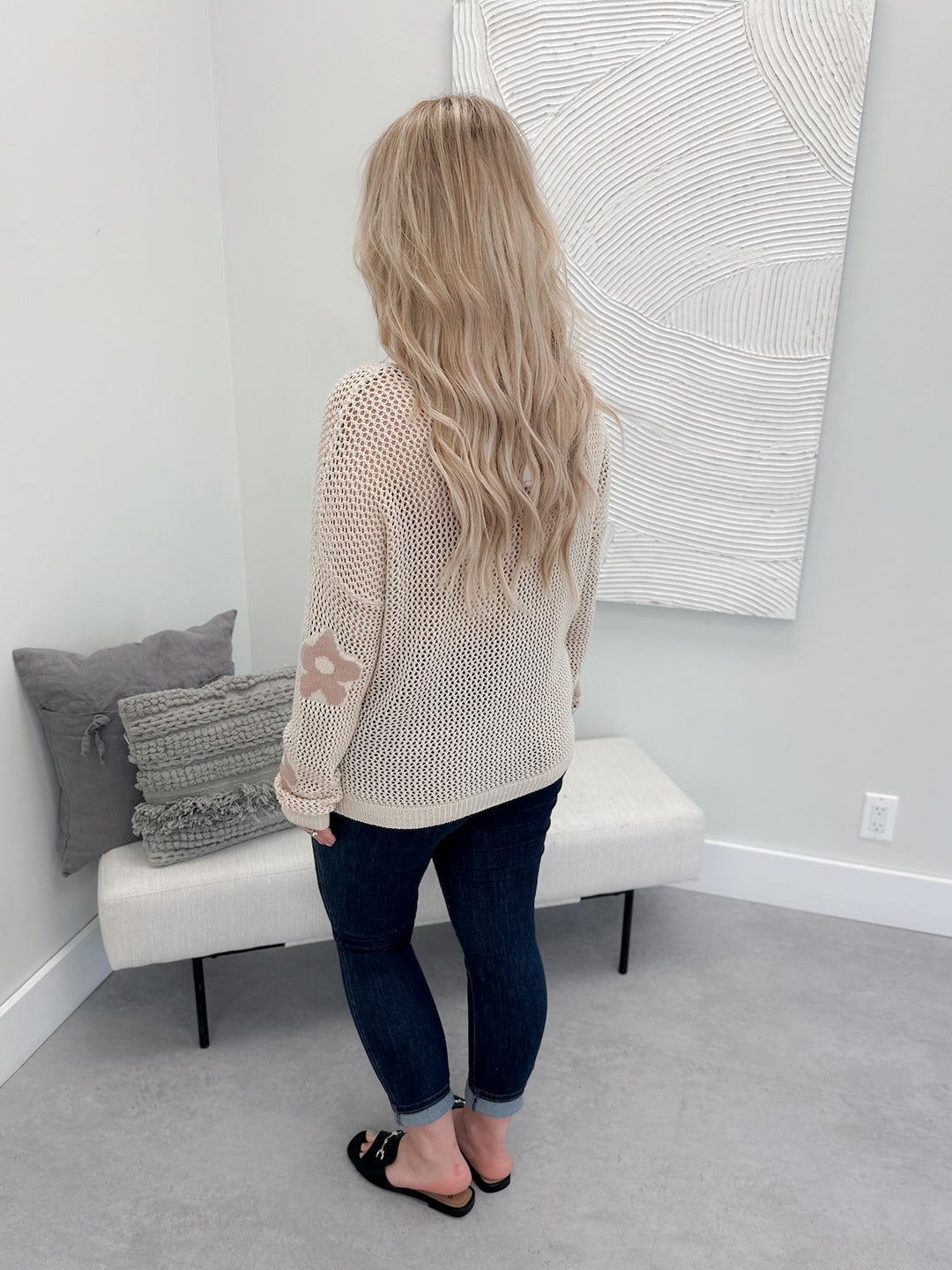 Cora Daisy Sweater in Natural