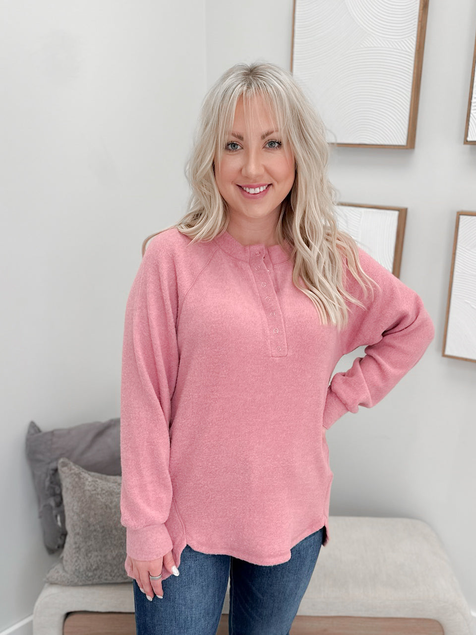 Storm Long Sleeve in Dusty Rose