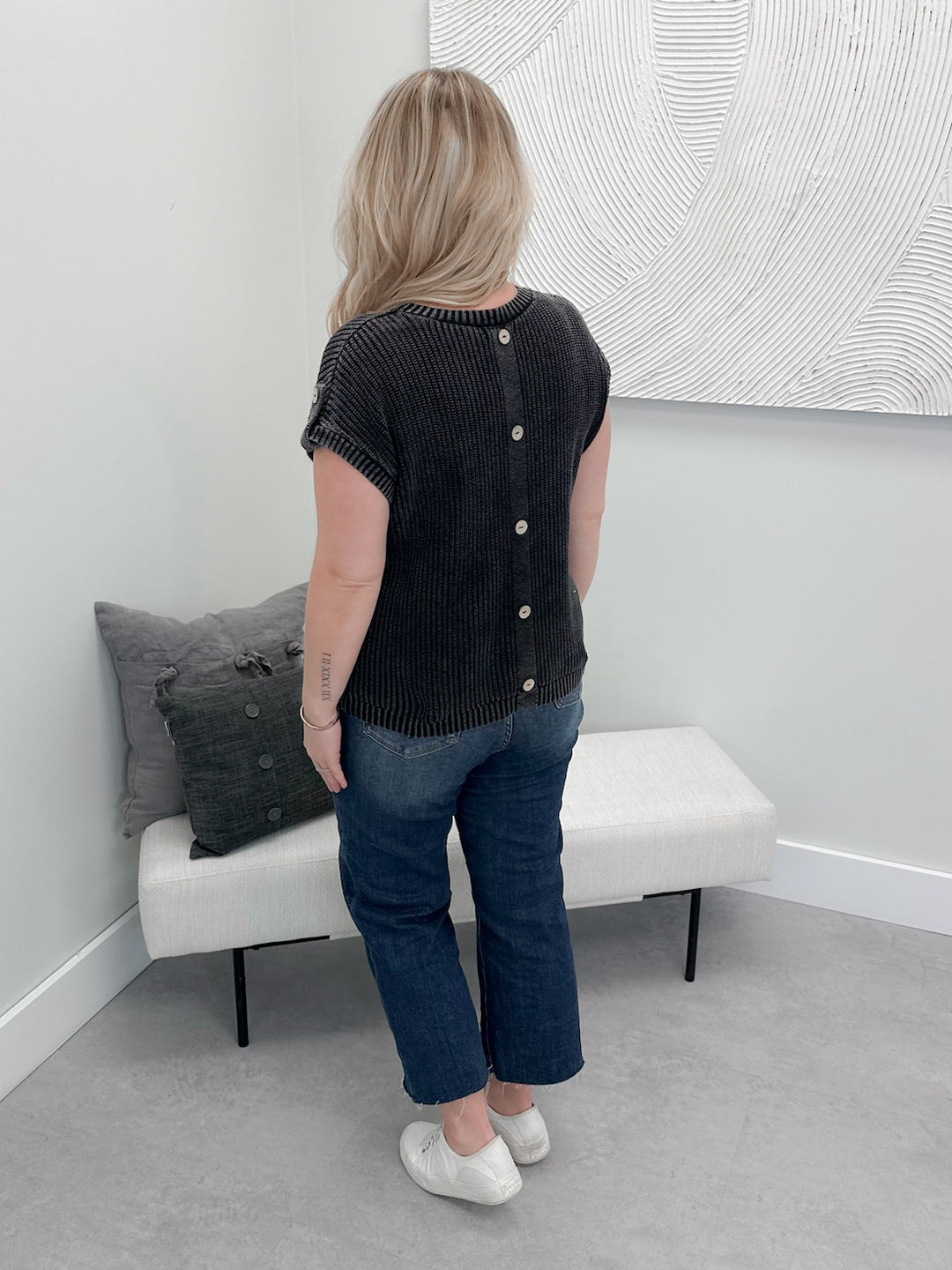 Washed Black Sweater