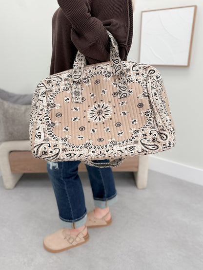 Tan Bandana Duffel