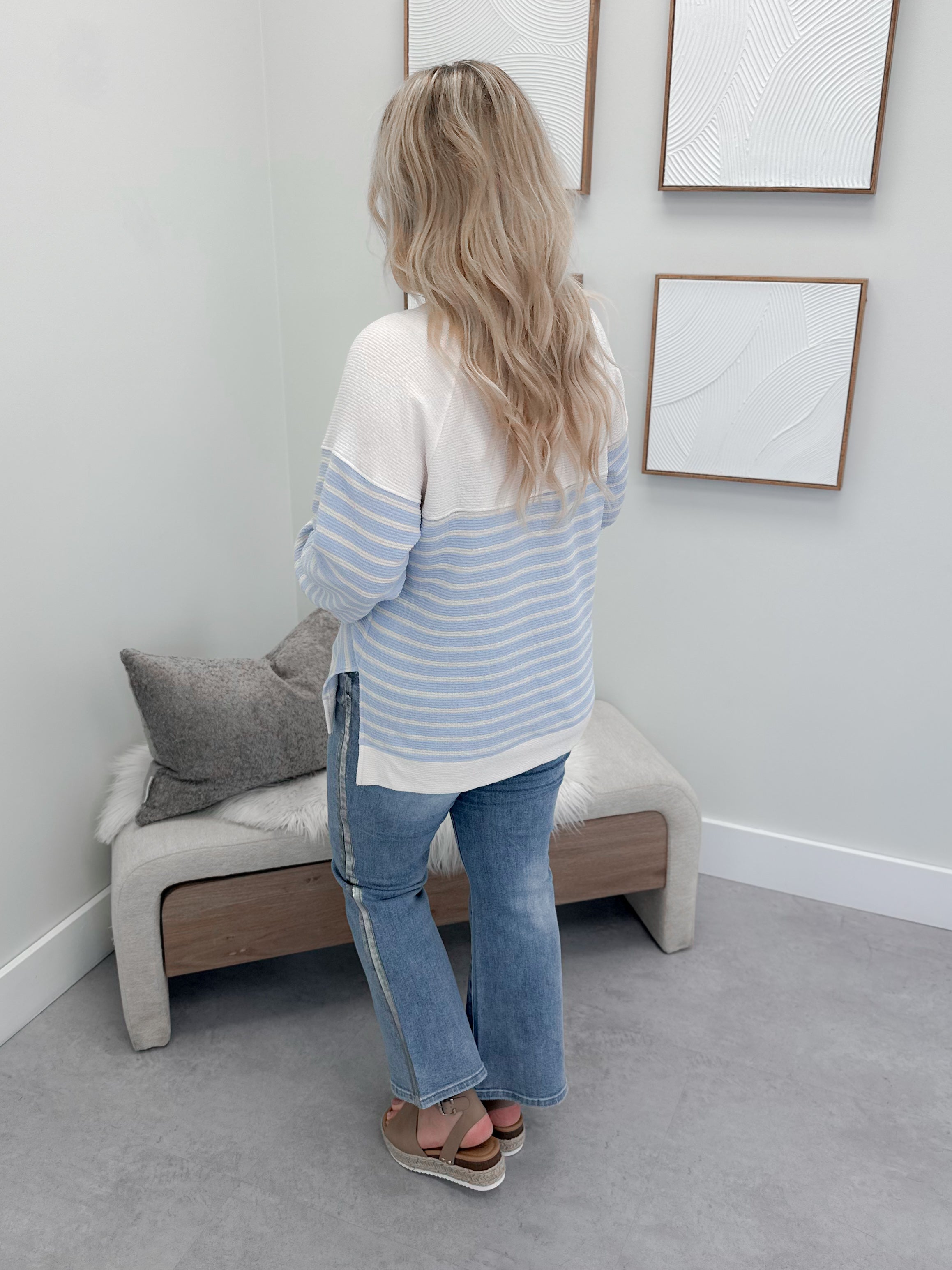 Orson Pullover in Blue Stripe