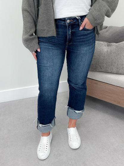 Arden Dark Wash Tummy Control Jeans by Risen