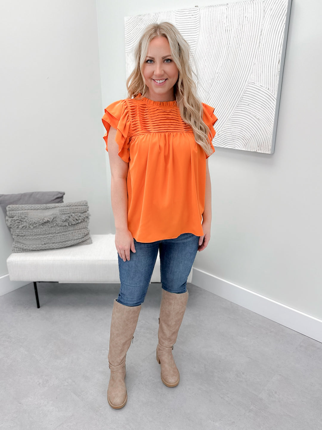 Alani Blouse in Orange