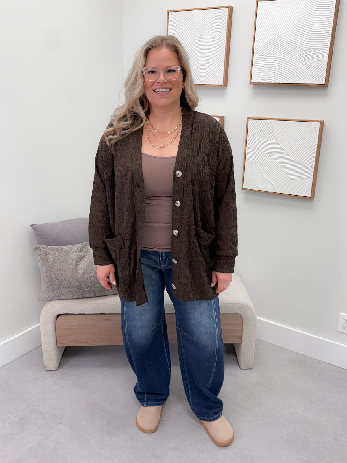 Quinn Cardigan in Espresso