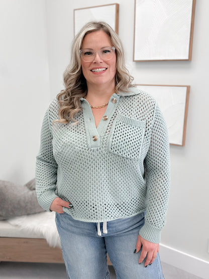 Payton Sweater in Sea Glass