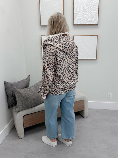 University Full Zip in Leopard Lace by Ampersand Ave