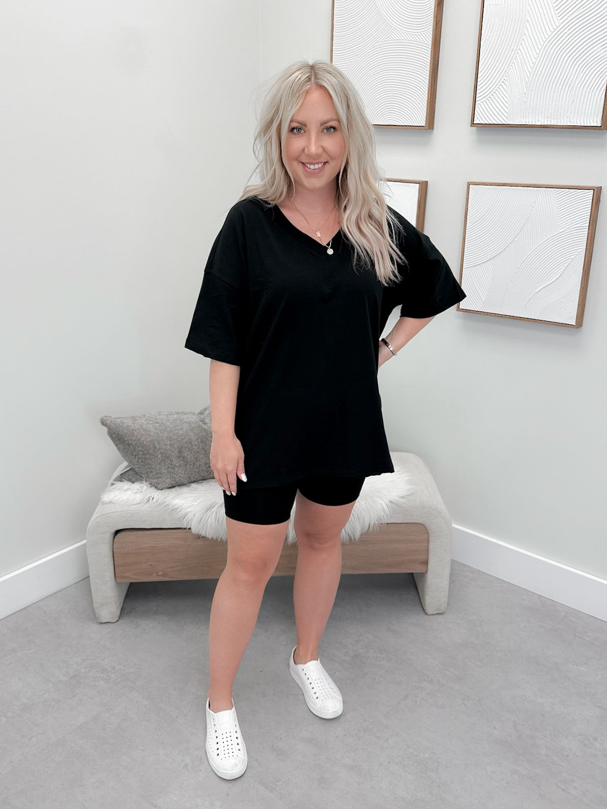 Sporty Tee Set in Black
