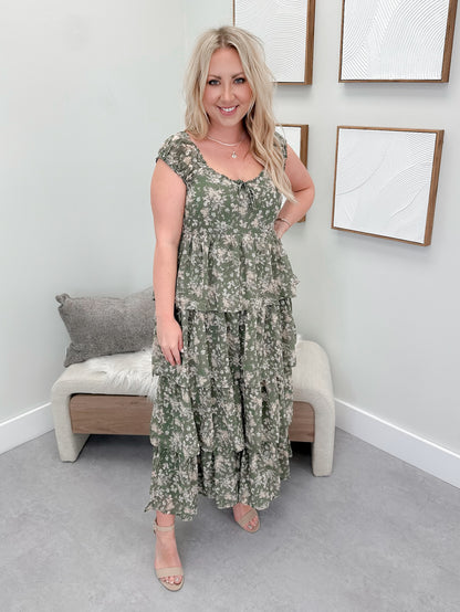 Mongolia Dress in Olive