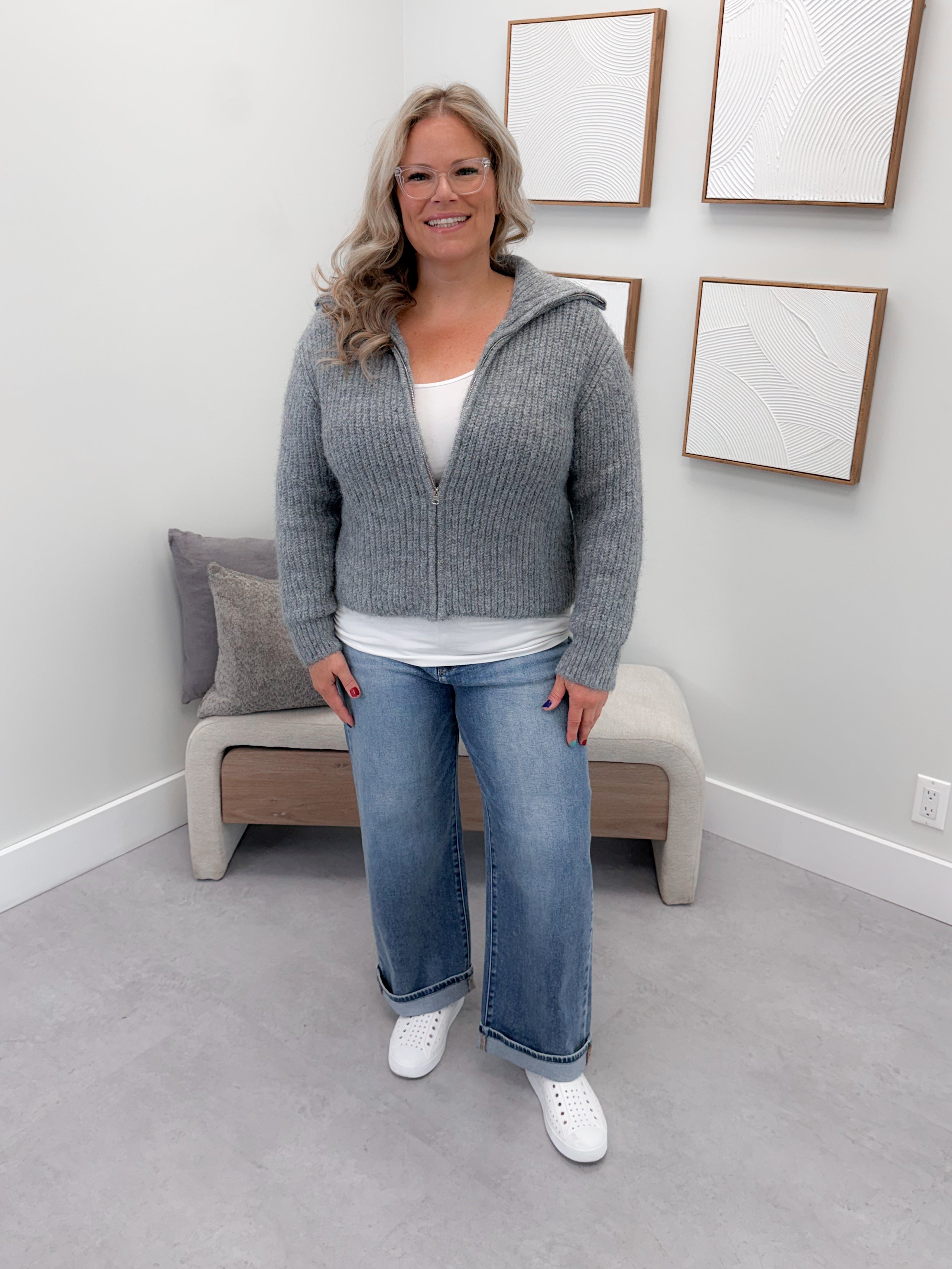 Asha Coatigan in Grey