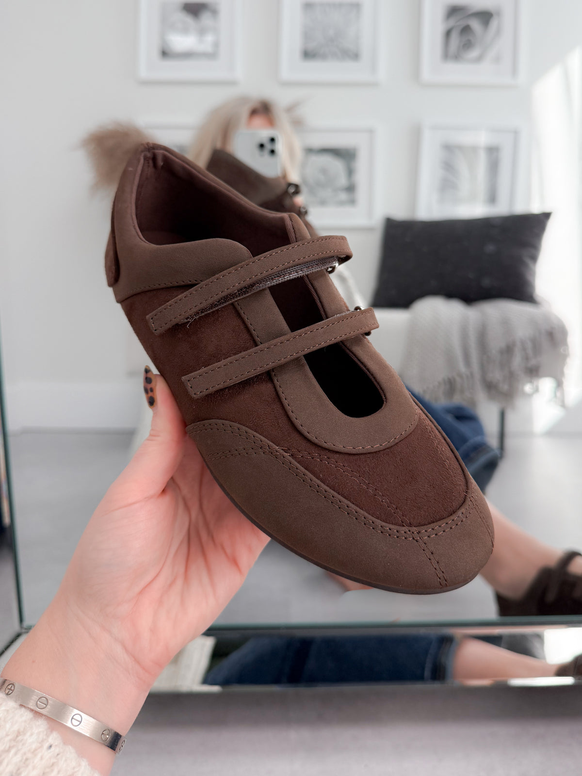 Gadara Mary Jane Sneaker in Brown
