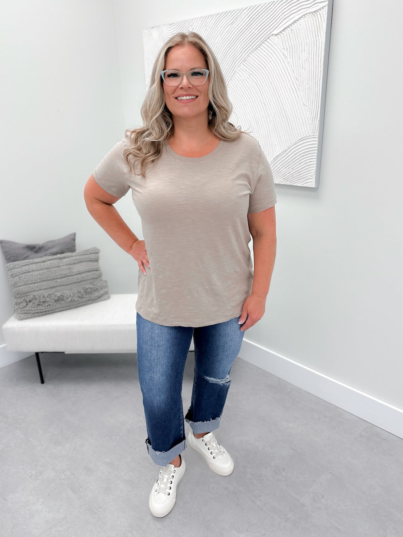 209 Tee in Stone by Twenty Nine The Label