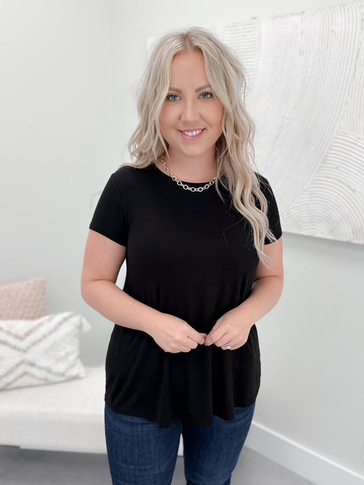 Kacey Tee in Black - Size Small