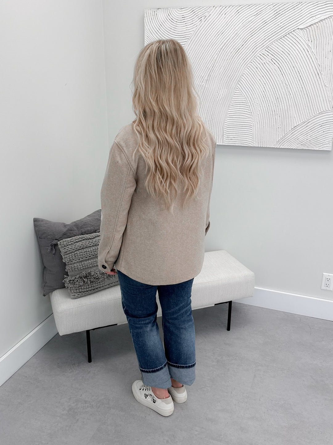 Autumn Shacket in Oat