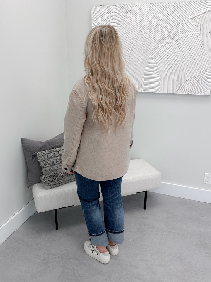 Autumn Shacket in Oat