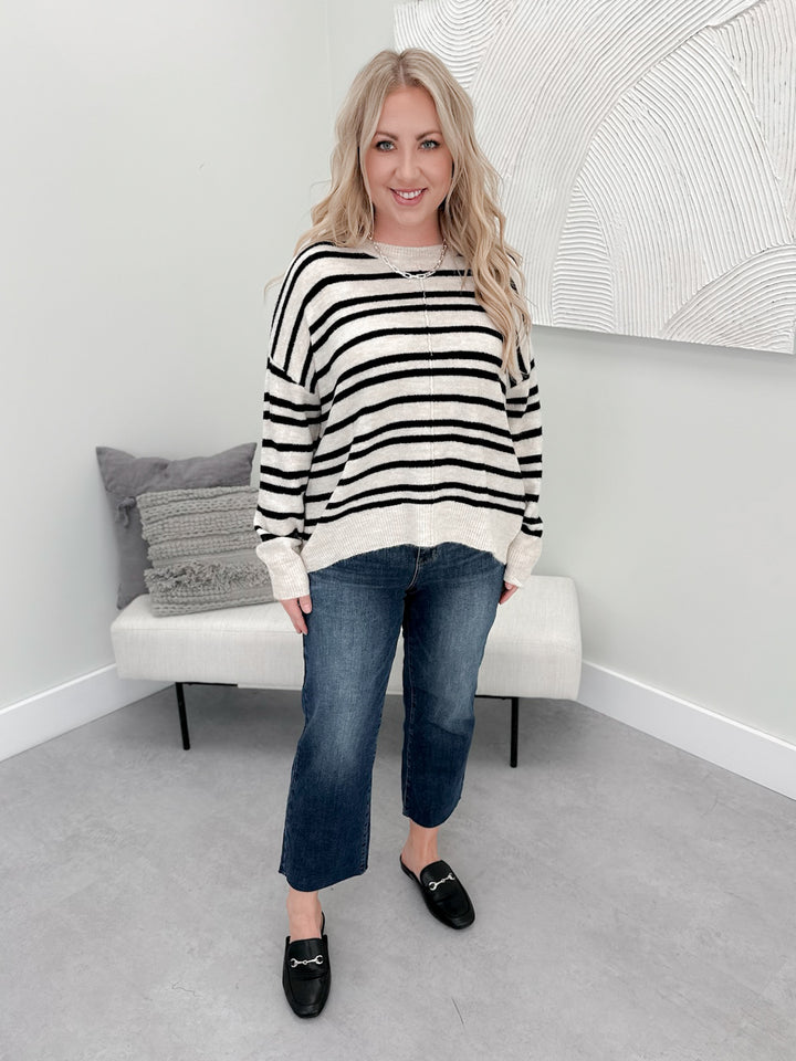 Rika Sweater in Striped Cream