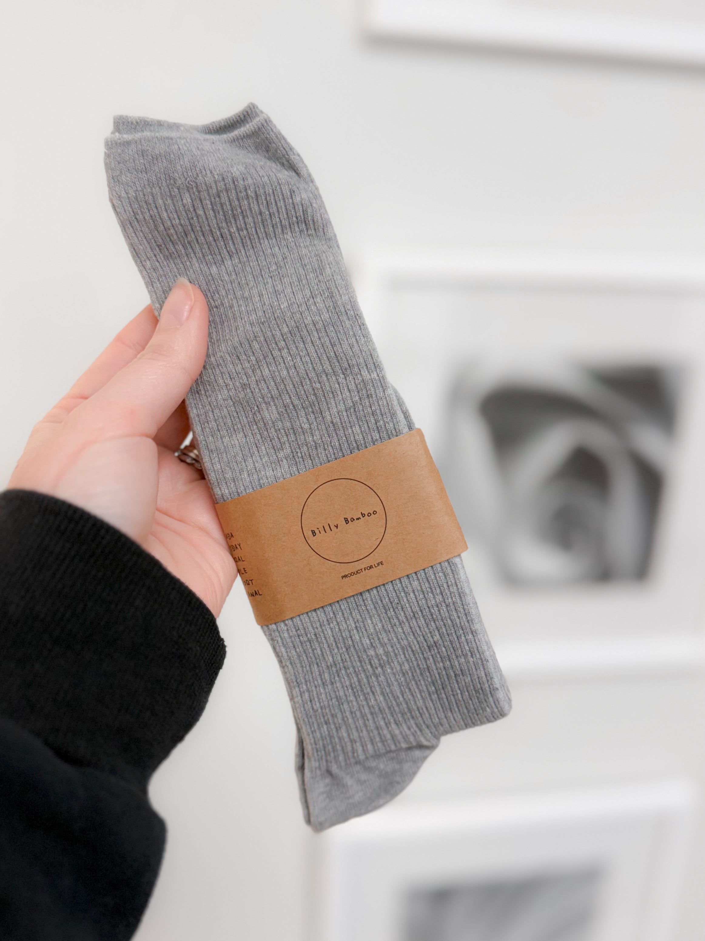 Smart High Socks in Grey